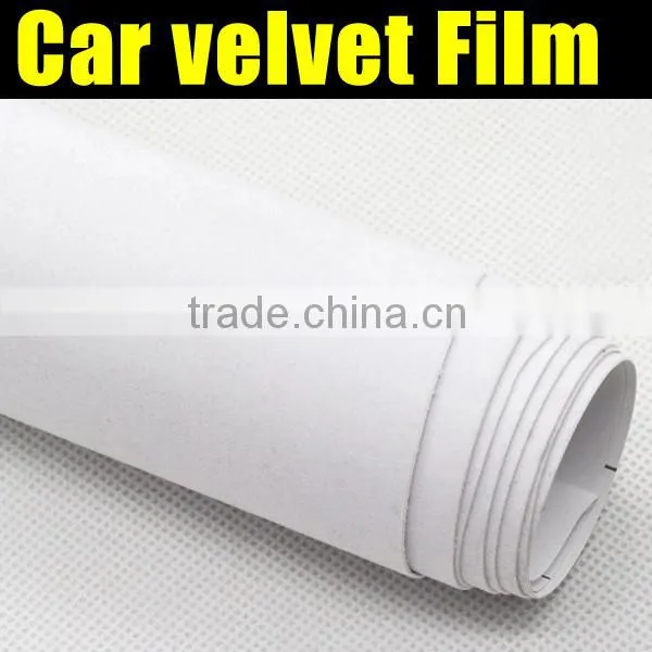 velvet car wrap 1.35*15m red color