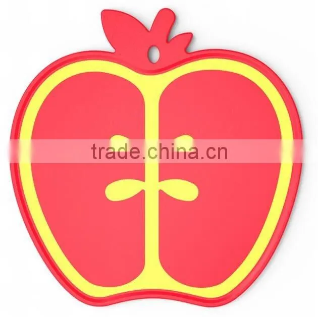cute Fruit shaped design bamboo Chooping board, multi color cutting board