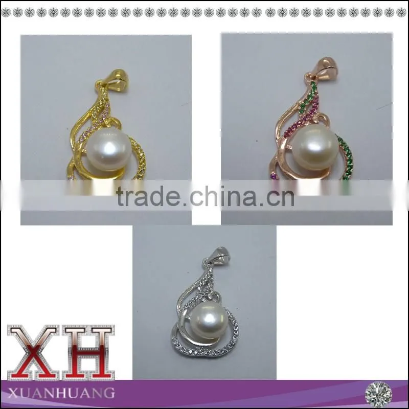 Made in china 925 sterling silver cucurbit shape pearl pendant