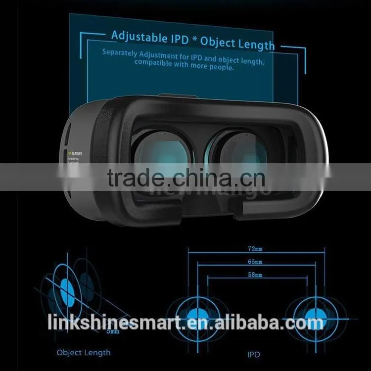 New products 2016 3D Movies Games Vr Box 3D Glasses virtual reality glasses for mobile phone