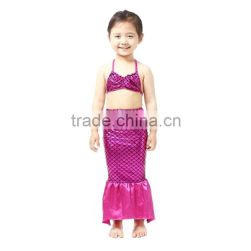 Hot sale wholesale blue baby girl mermaid romper jumpsuit kid mermaid swimming costume