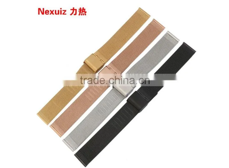 Milanese Classic Buckle Stainless Steel Watchband 24mm