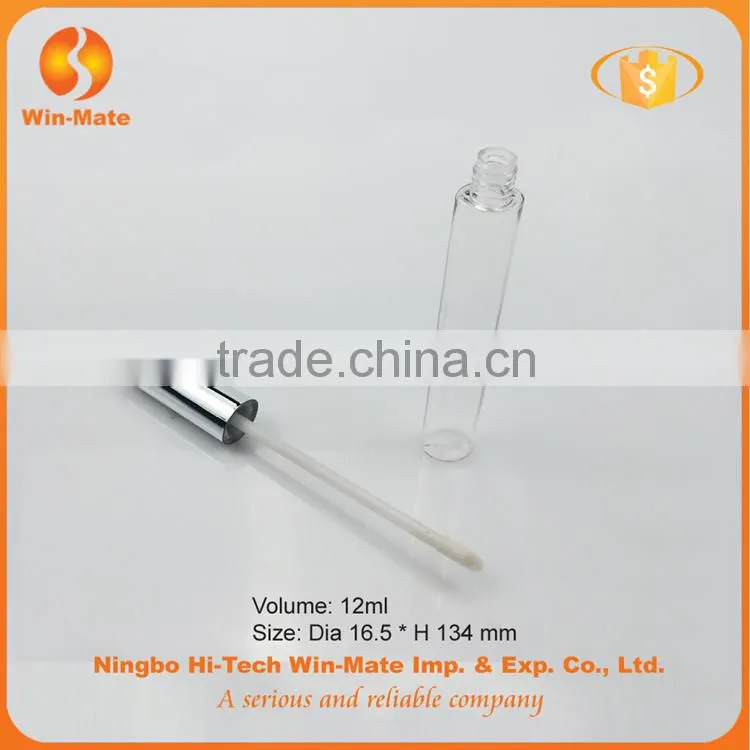 hot-selling clear electroplate bright 134*16.5mm lip gloss cosmetic empty packaging