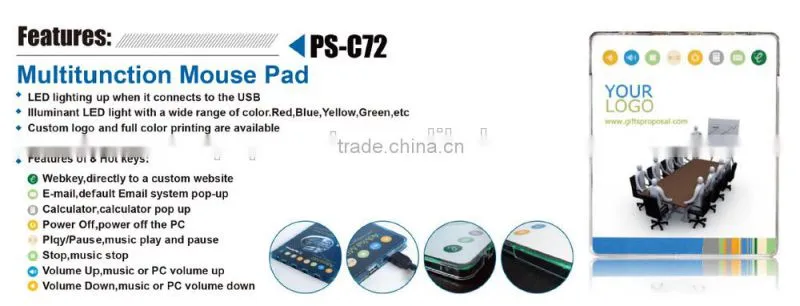 Pop up Calculator and email and website multifunctional mouse pad Customized Logo Printing Promotional Gift Mouse pad