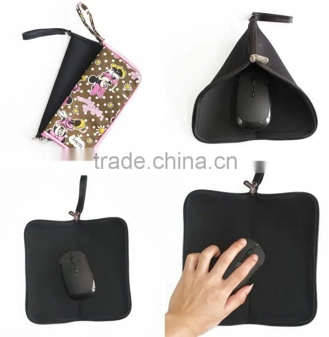 square mouse pad with zipper