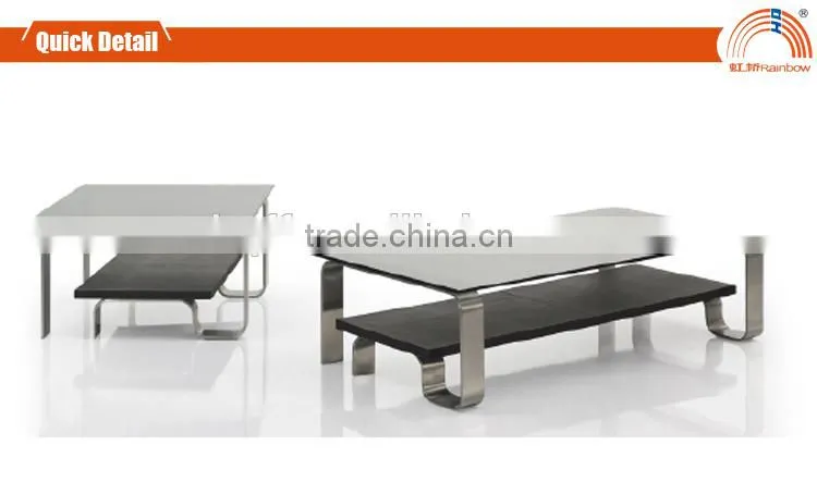 CT-10A ET-10A stainless steel glass modern coffee table