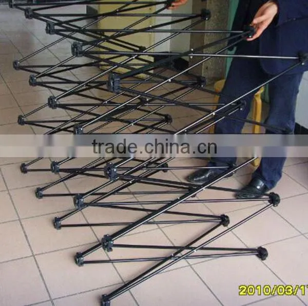iron material strengthen pop up with black coated pole frame
