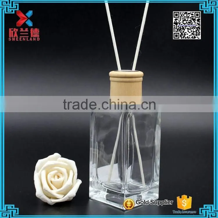 80ml, 200ml rectangle shape perfume oil bottles ; match rattan stick ;reed diffuser caps