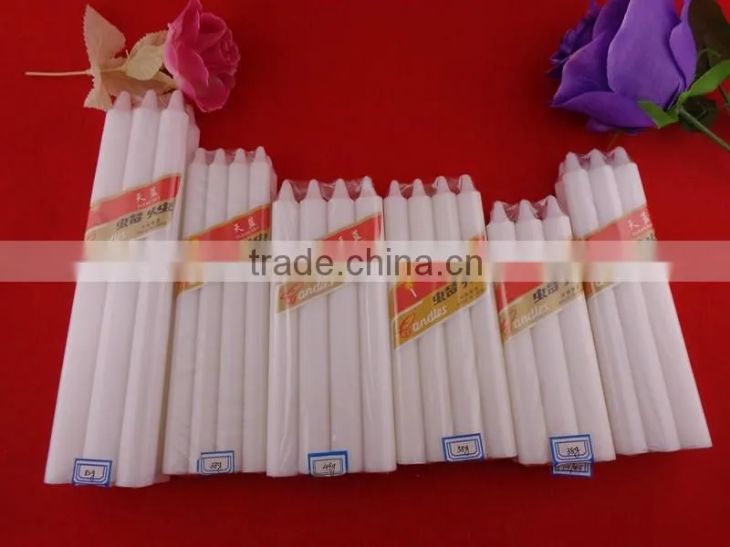 China factory wholesaler of shrink package taper white candle house lighting