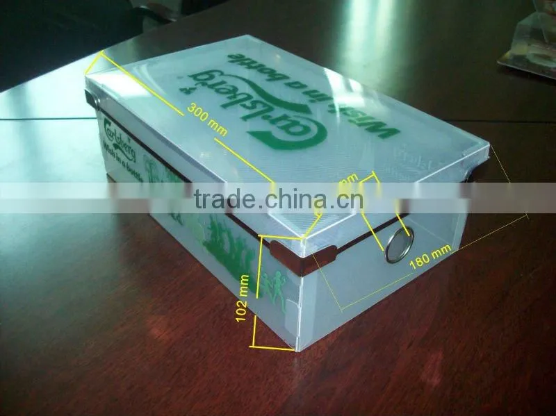 transparent plastic shoe box