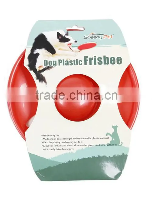 Plastic Pet Funny Frisbee Toys red color