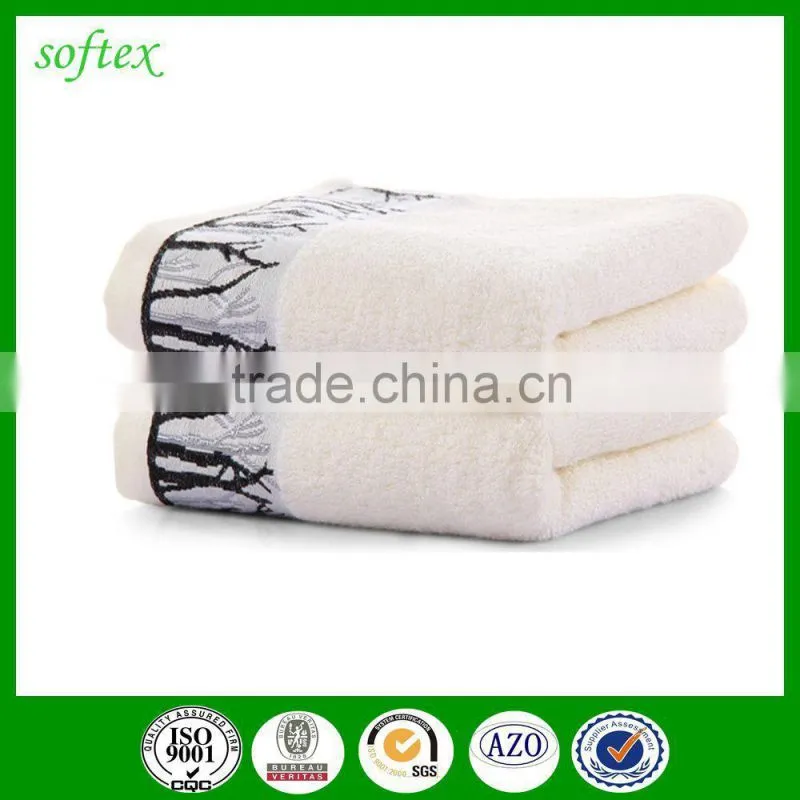 hot sale luxury embroidery bamboo face towel