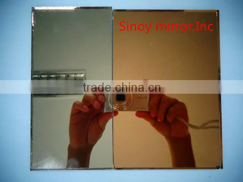 Float Glass Silver Coated Black Mirror Glass, Black Colored Mirror Glass / Dark Grey Mirror