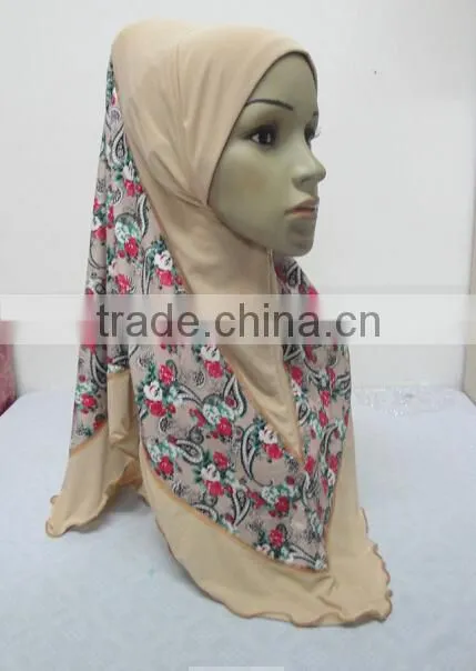 H285 new style one piece hijab with prints