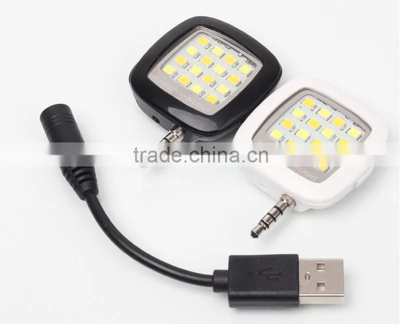 2015 selfie LED flashlight for cellphone camera