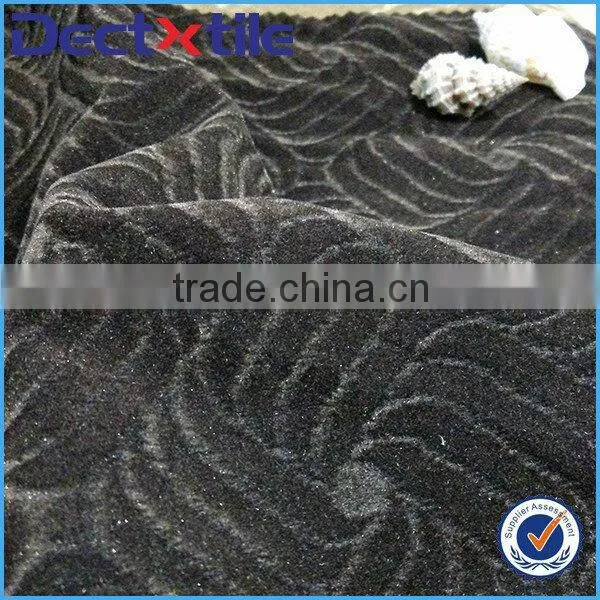 Polyester staple fiber shower curtain flocked fabric new product