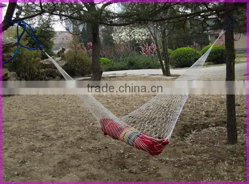 single person nylon rope hammock