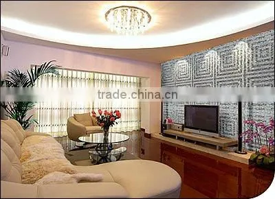 Natural river and sea mother of pearl shell TV wall