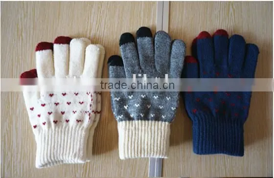 Unisex Wool Knitted Fingertips Touch Screen Gloves