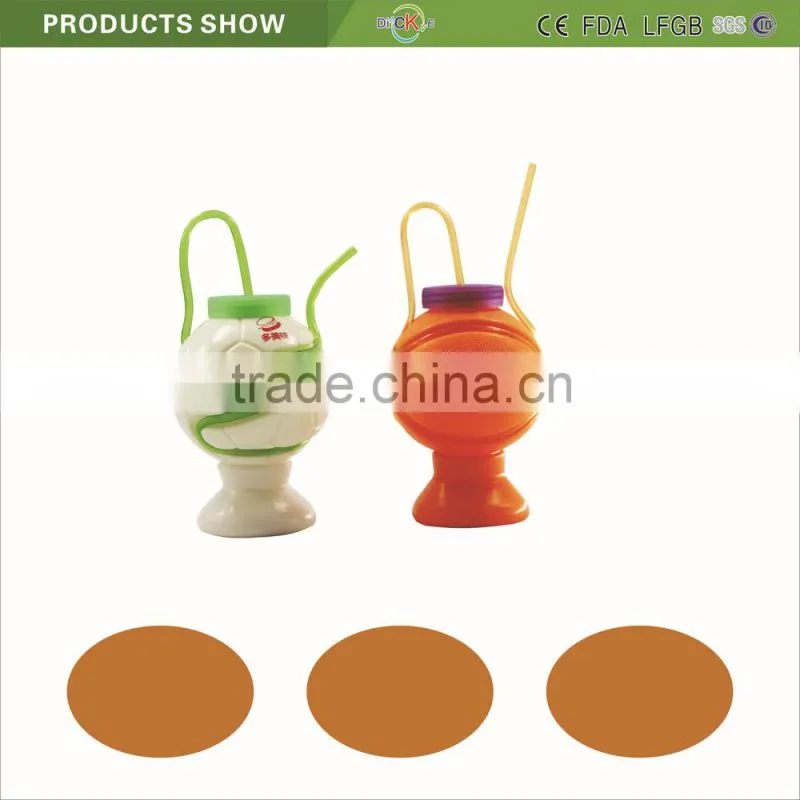 2014 world cup match plasitc football shape cup with straw