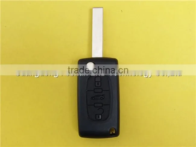 3 buttons remote key fob case replacement uncut blade Peugeot 407 CE0523