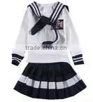 Grommet Belted School Girl Dress School Uniform