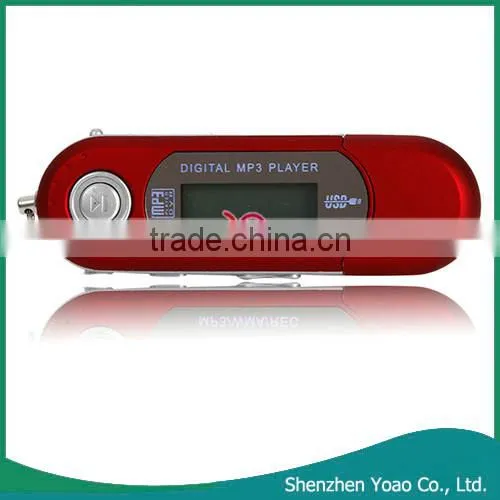 USB2.0 LCD 16GB MP3 Player with Voice Recorder Function Red