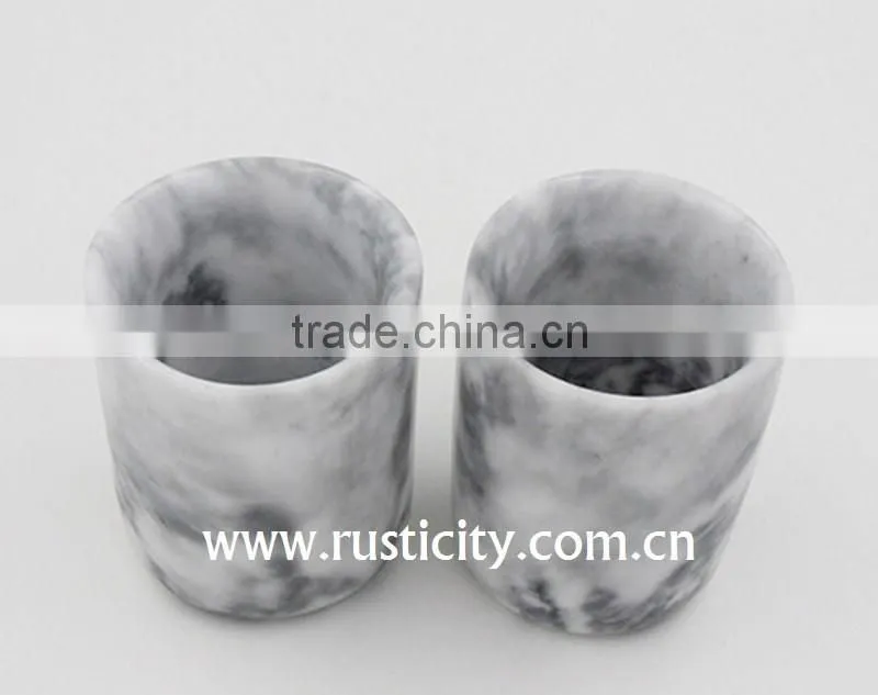 Factory direct wholesales Italy carrara white marble candle jars
