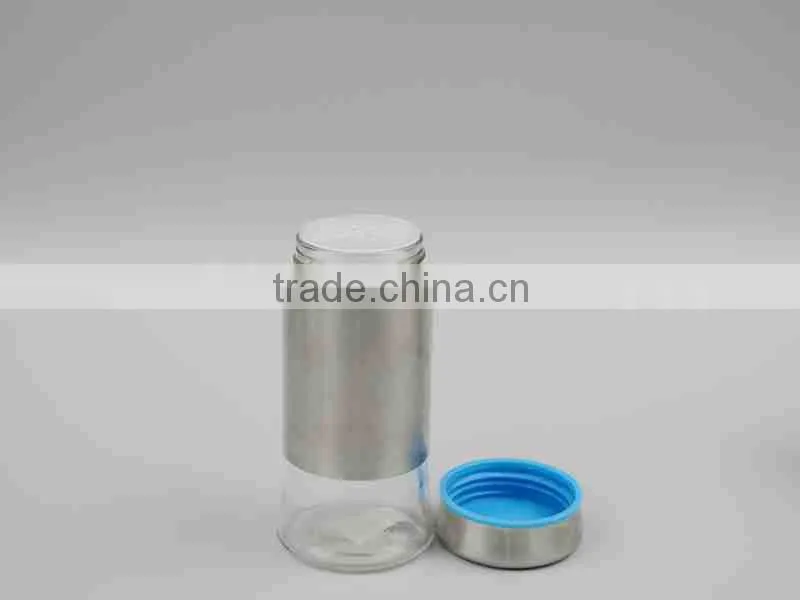 125ml Salt & Pepper Glass Bottle with stainless steel coating