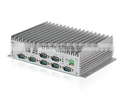 Industrial fanless mini PC,Intel Atom D2500 dual-core processor,2*RJ45,6*USB,6*RS232/RS485,,Mini-PCIe