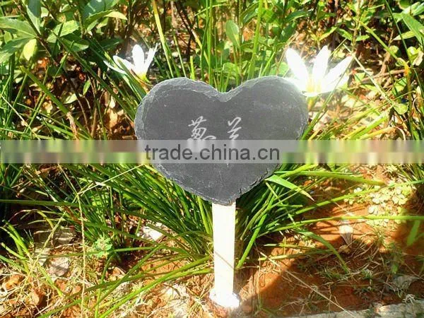 slate wooden plant marker
