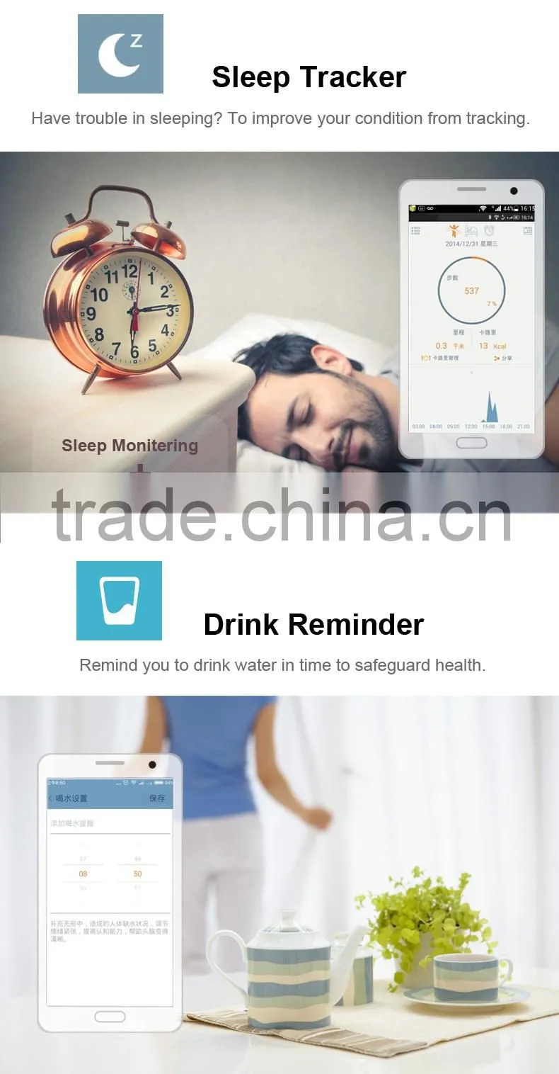 tw64 smart bracelet KQ-H03 with remote camera function