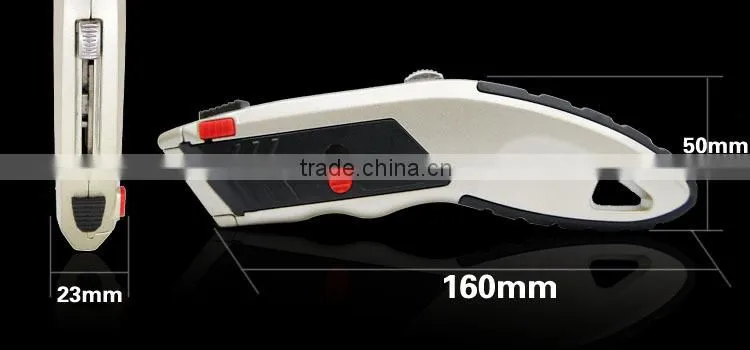 6PCS Auto Loading Trapezoid blade Zinc alloy Utility Knife