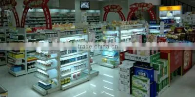 Gondola advertising display supermarket shelf