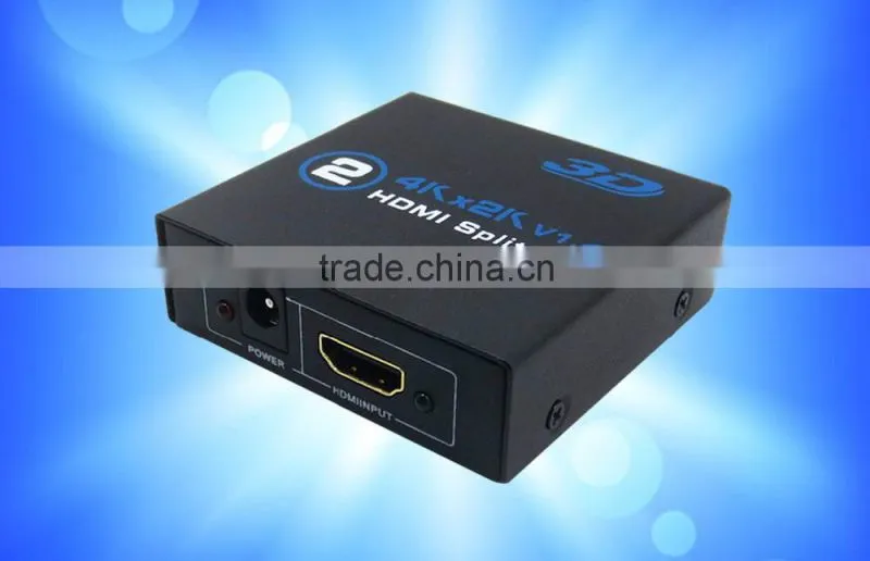 HD MI 2.0 Splitter 4K 1080P port H DMI Splitter 1 in 2 0ut Audio Video Converter Support HDCP 3D with 5V Power adpter
