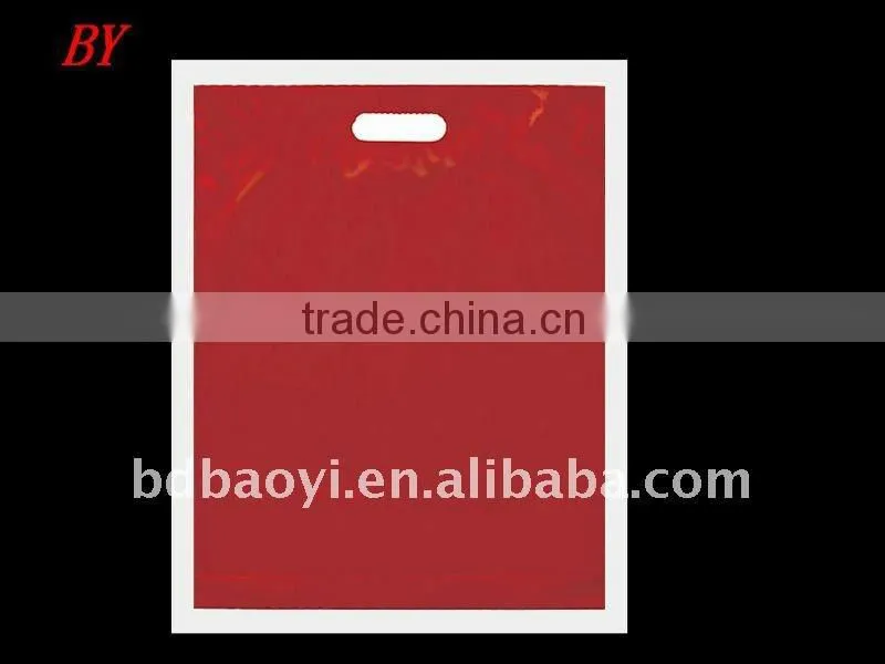die cut plastic shopping bag