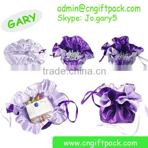 Custom Red Organza Round Bag/Round Organza Wraps