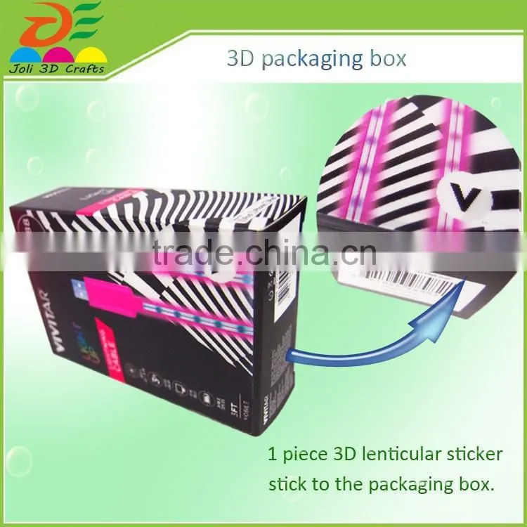 Unique printed small Plastic 3D Lenticular Package Box