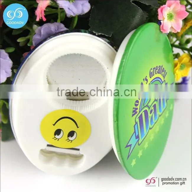 Multifunctional magnetic tin opener custom printed 58mm button bottle opener
