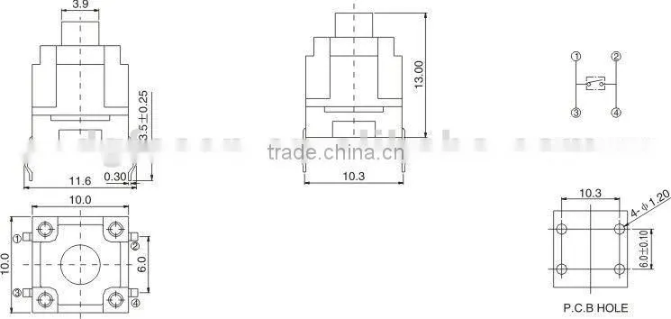 waterproof push switch TS-3008