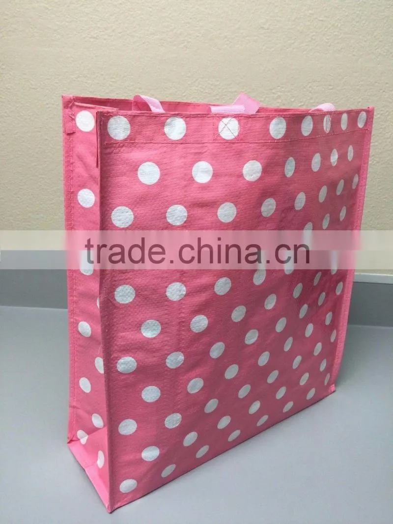 100% Recycle Polka Dot Design Gift Bag Reusable