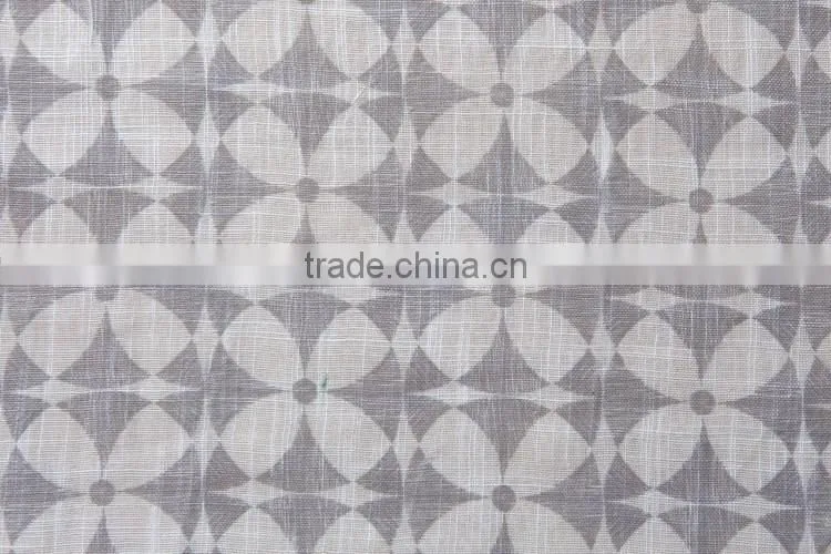 HLHT BSCI certification printed curtain for arch windows home textile