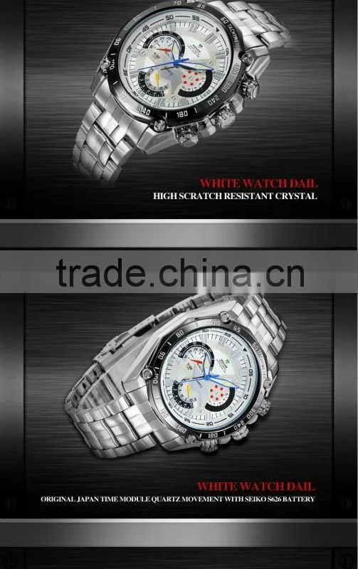Men sports watch japan quartz movement custom watches fashion wrist branded stainless steel mens hand watch