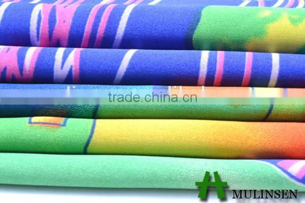 Mulinsen Textile Polyester Spandex Printing Stretchable Satin Fabric