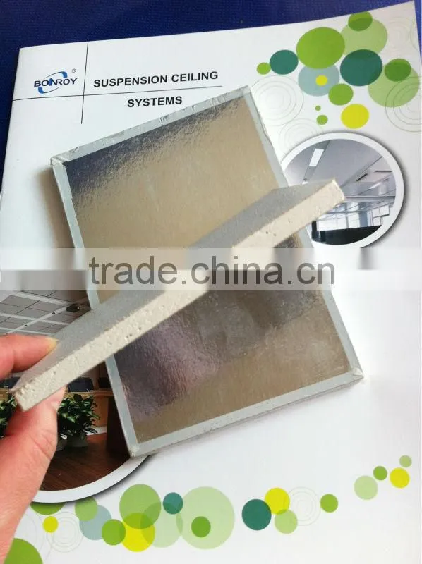 Alum foil back gypsum ceiling / 2x2 Pvc gypsum ceiling