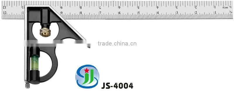 Combination Square with 0-180 degree bevel protractors