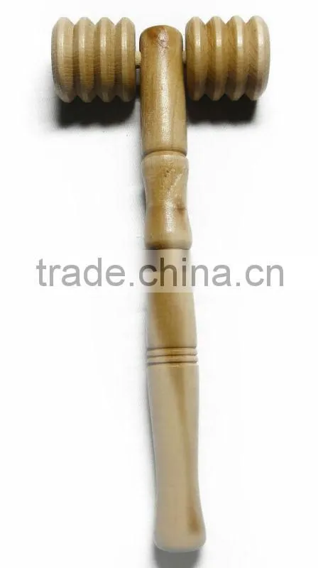 Hand held wooden massager