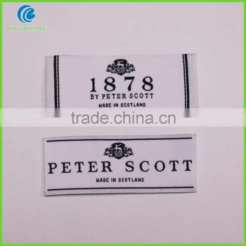 Custom High Density Labels Sewed In Cheap Woven Labels For Garment Handbags