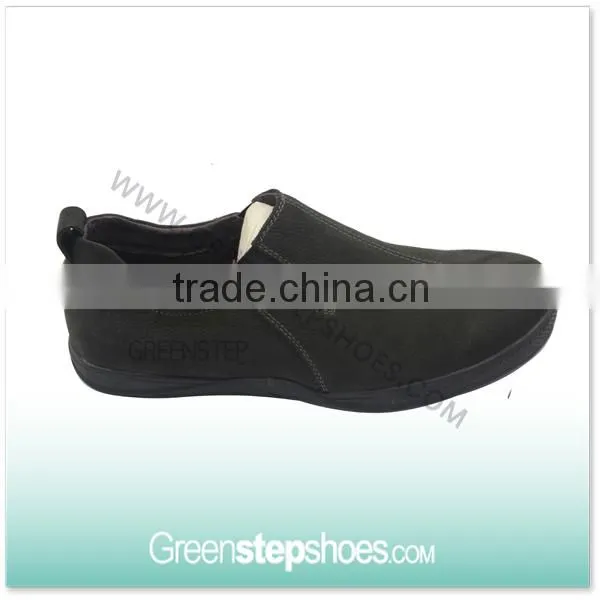 Men Genuine Leather Moccasin Loafer Shoe Brown