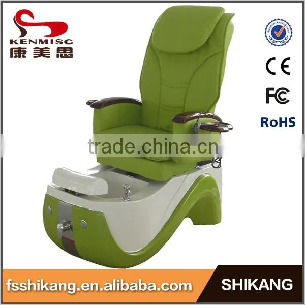 becautiful green pipeless pedicure spa chair with free stool